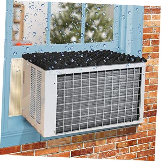 23.6″x16.9″ Air Conditioner Drip Cushion, Window Removable Black-Wave-A