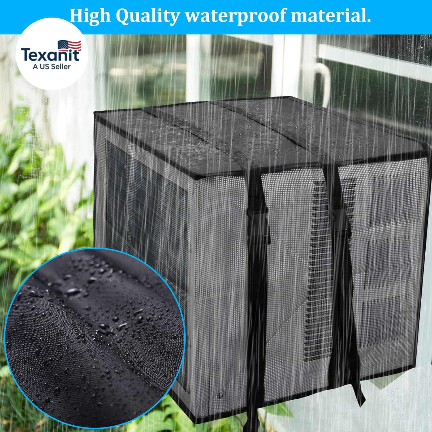 Newest Design Mesh Window Air Conditioner Cover Outdoor, Support Window AC Unit
