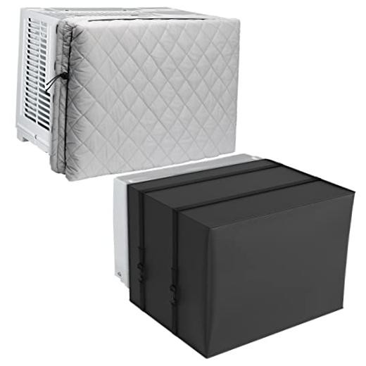 2 Pack Indoor Outdoor Window Air Conditioner Cover Adjustable Window AC Large