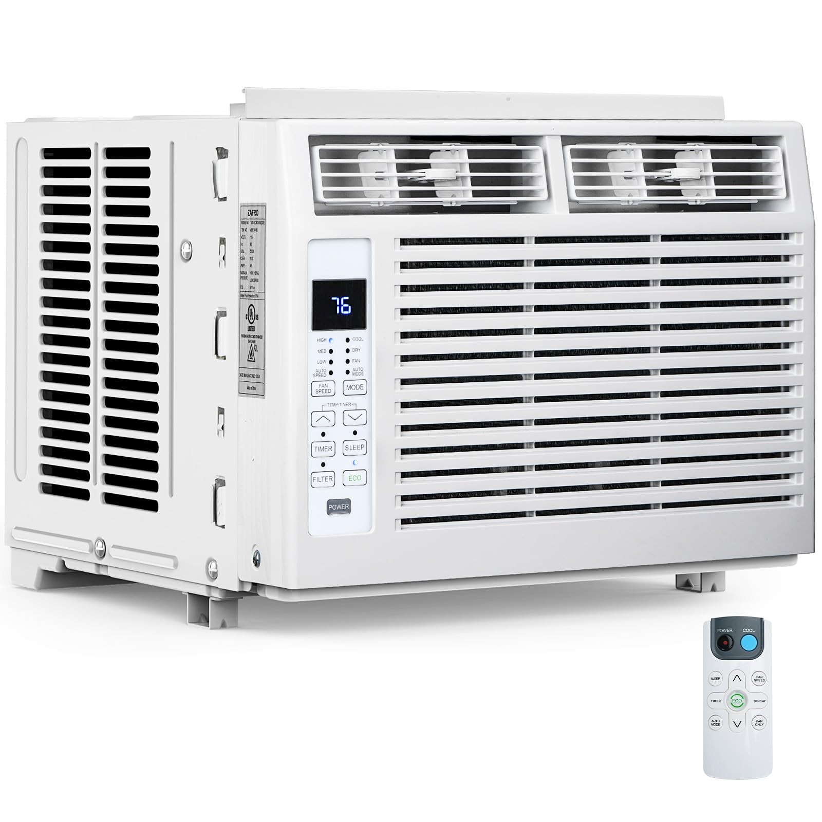 6000BTU Window AC Cools 250sqft White