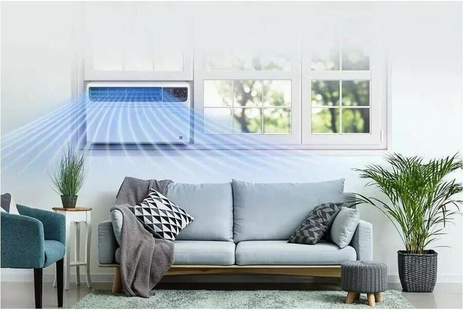 LG 6000 BTU Window Air Conditioner Energy Saving Dual Inverter, Remote Control,