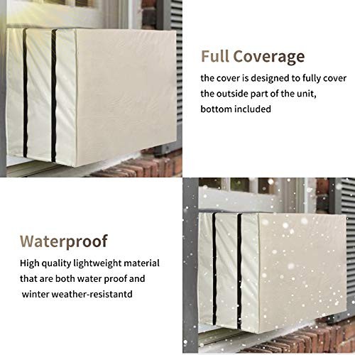 Window Air Conditioner Cover L 27″ W x 23″ D x 18″ H 27″W x 23″D x 18″H Beige