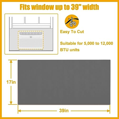 Window Air Conditioner Side Panels,Full Surround AC Foam Panel for Black