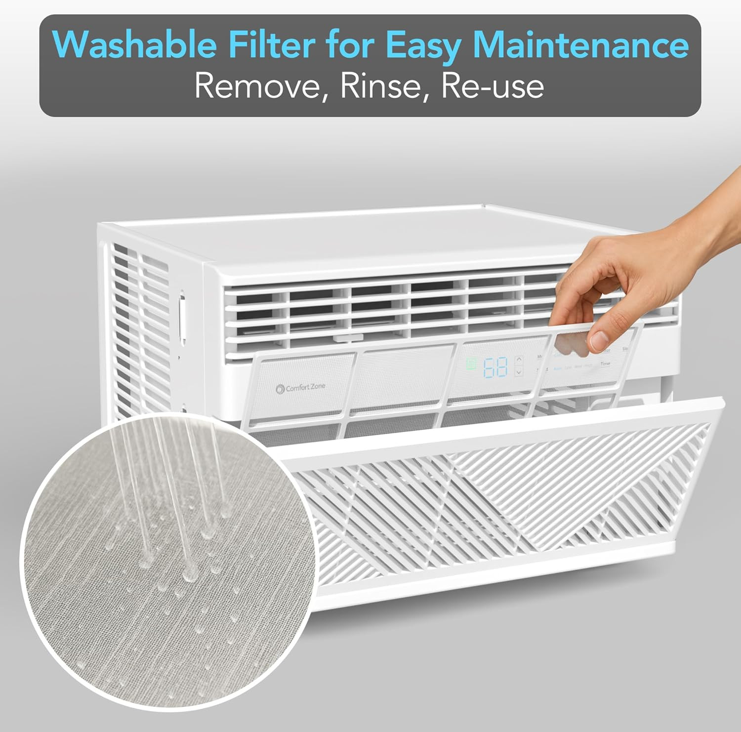 Window Mounted Smart Wi-Fi Room Air Conditioner with Remote Control, 12,000 BTU,