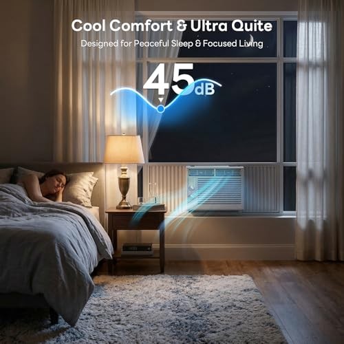 BTU Window Air Conditioner Cools Up to 150 Sq.Ft.,Window AC Units with 5,000