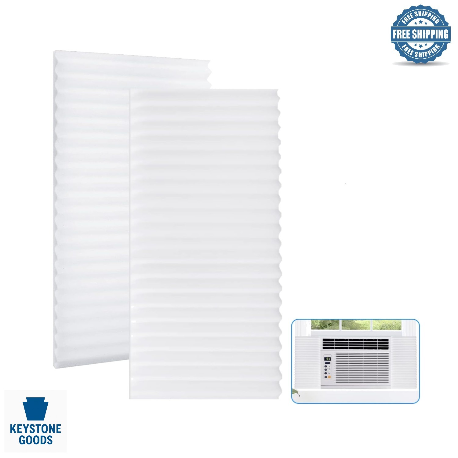 Universal Insulation Panels for Window Air Conditioners, Pack of 2