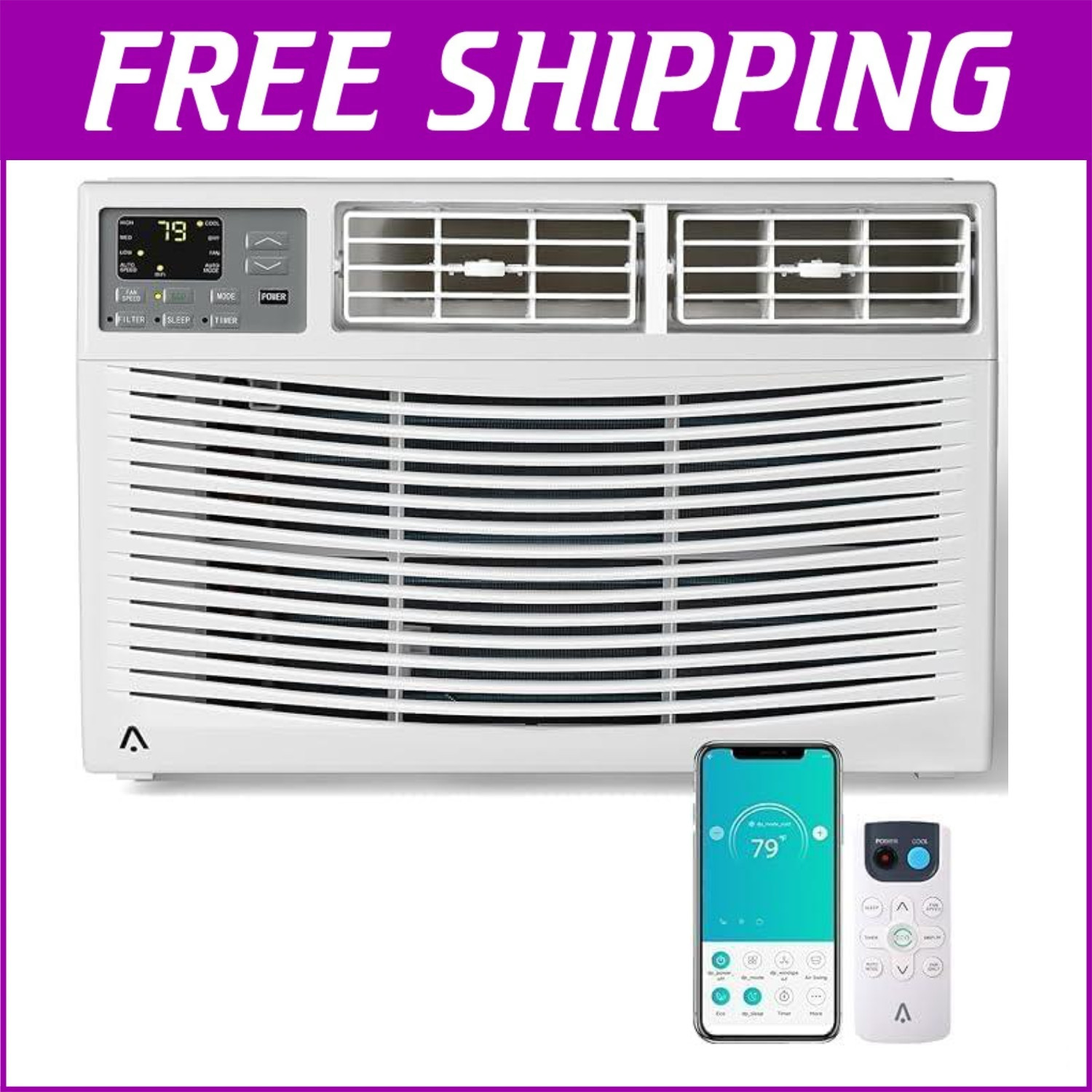 12,000 BTU Window Air Conditioner AC Unit up to 550 Sq. Ft Remote Mounting Kit