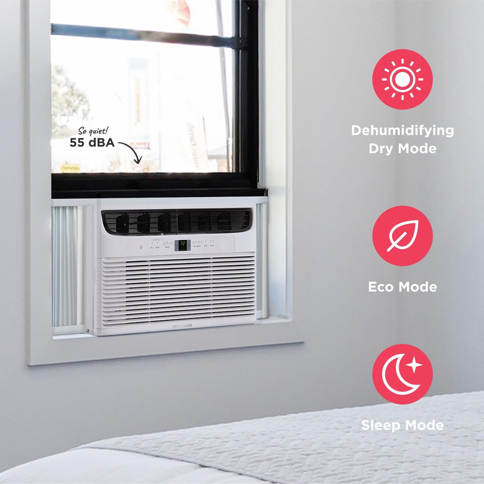 Frigidaire 12,000 BTU Window Air Conditioner Cools Up to 550 Sq.Ft.White