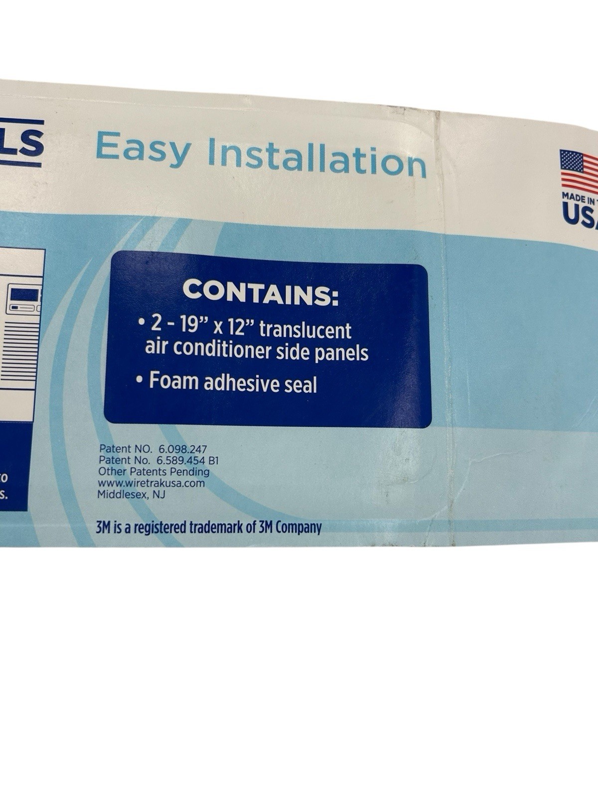 Fram Trak Adhesive Replacement Window Air Conditioner Side Panels, 19″ H x 12″ W