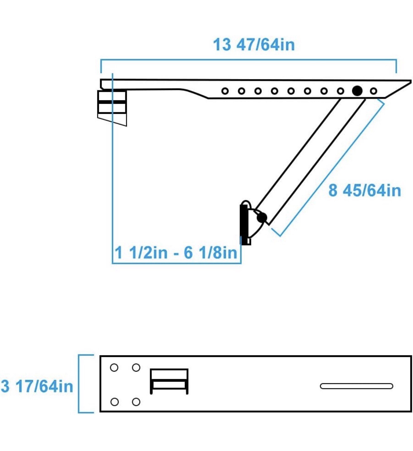 Window Air Conditioner Bracket Up to 85 lbs Designed to Fit 5,000 to 12,000 read