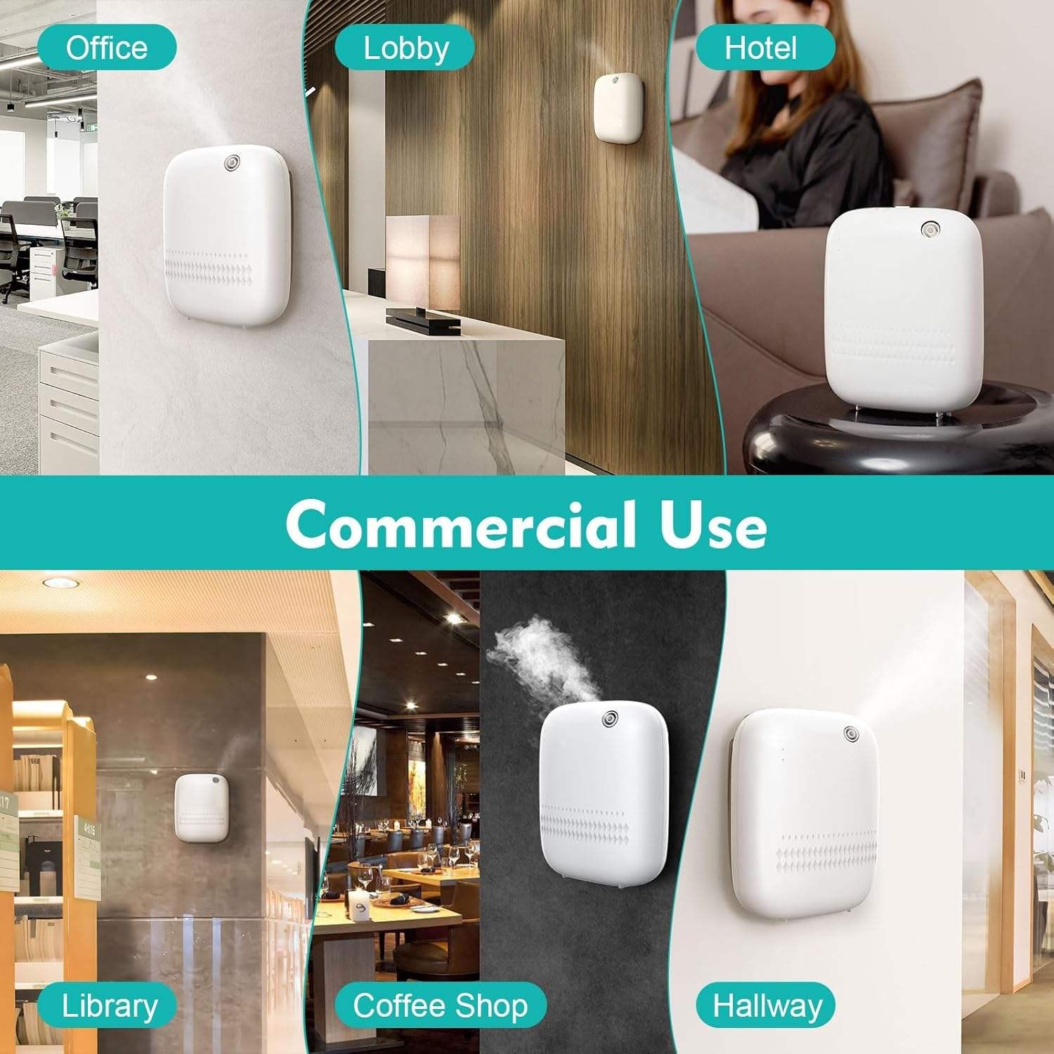 High Quality Home/Hotel Intelligent Waterless Essential Oil Diffuser White/Black