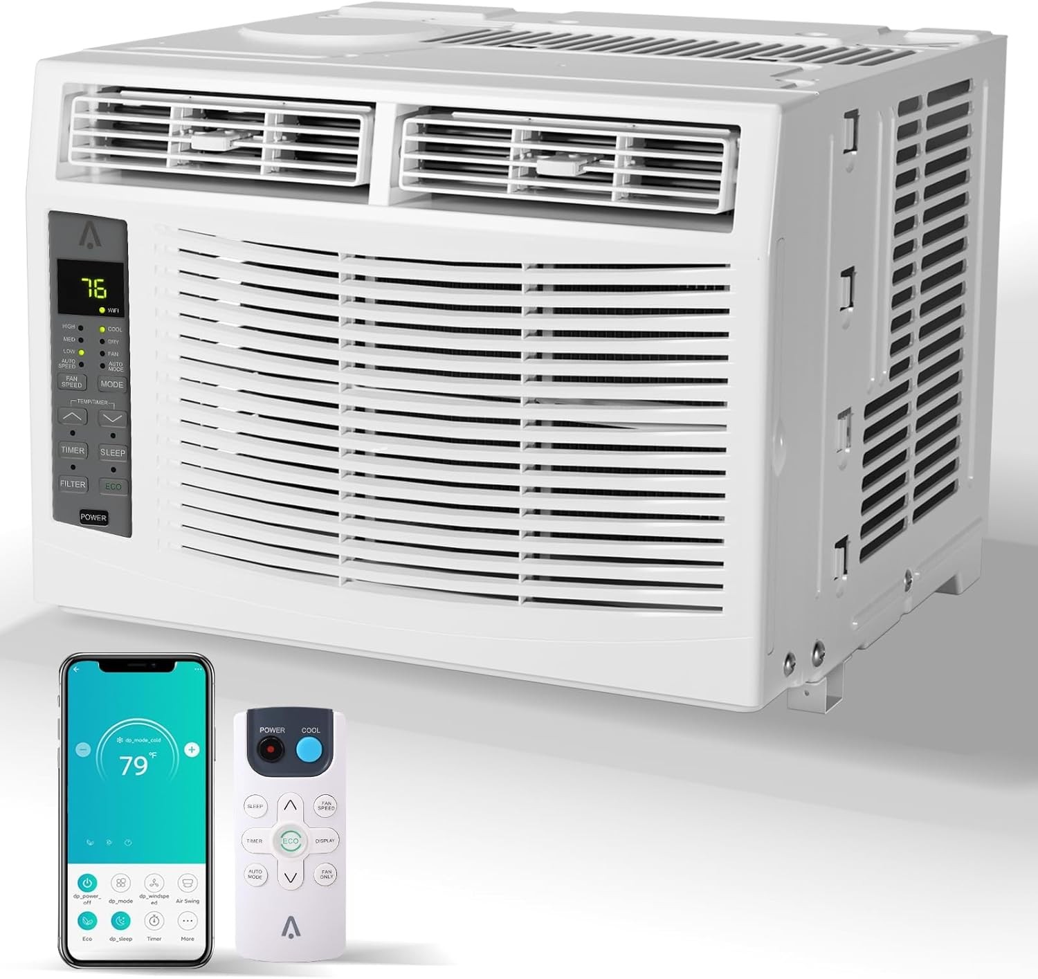 6000 BTU Window AC 250 Sq.ft Energy Efficient Remote Control Timer Bedroom