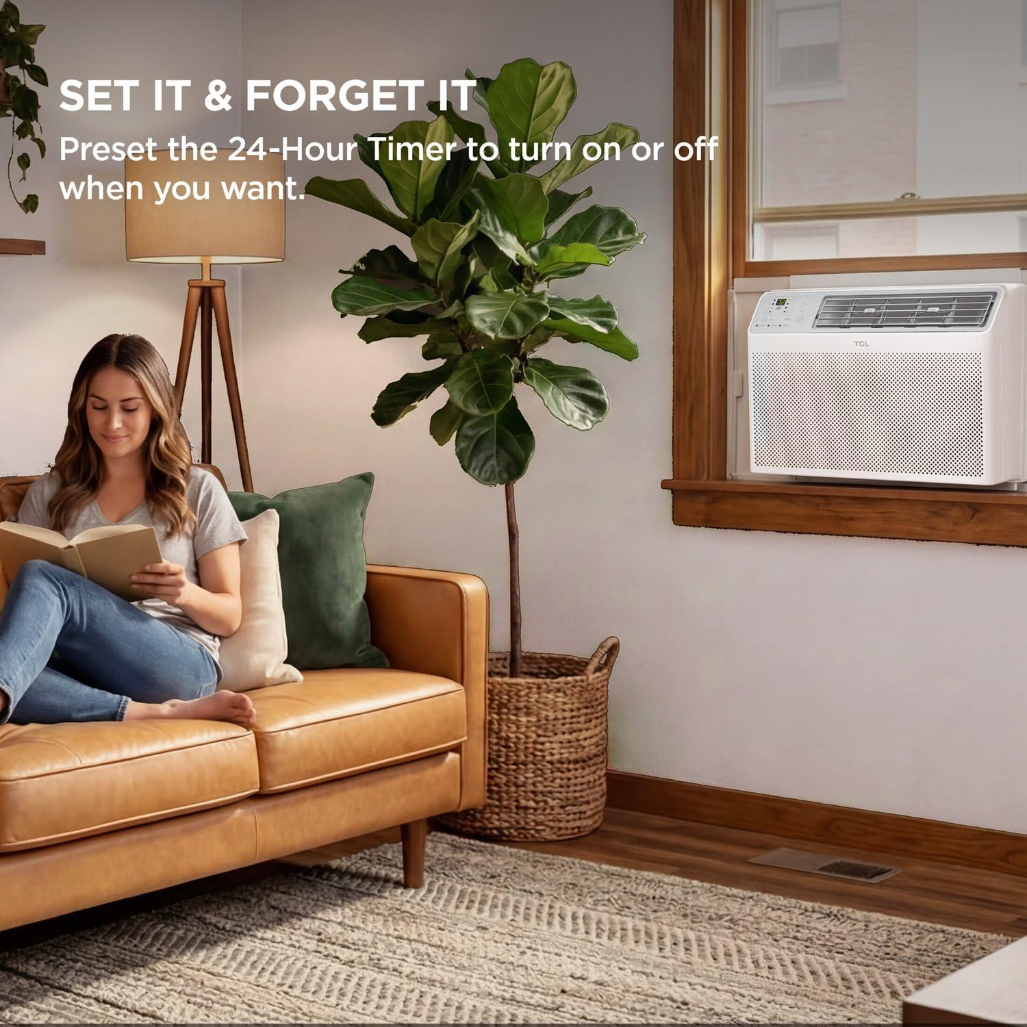 H14W35W 14,000 BTU Smart Window Air Conditioner, AC Unit, Fan & Dehumidifier, 70