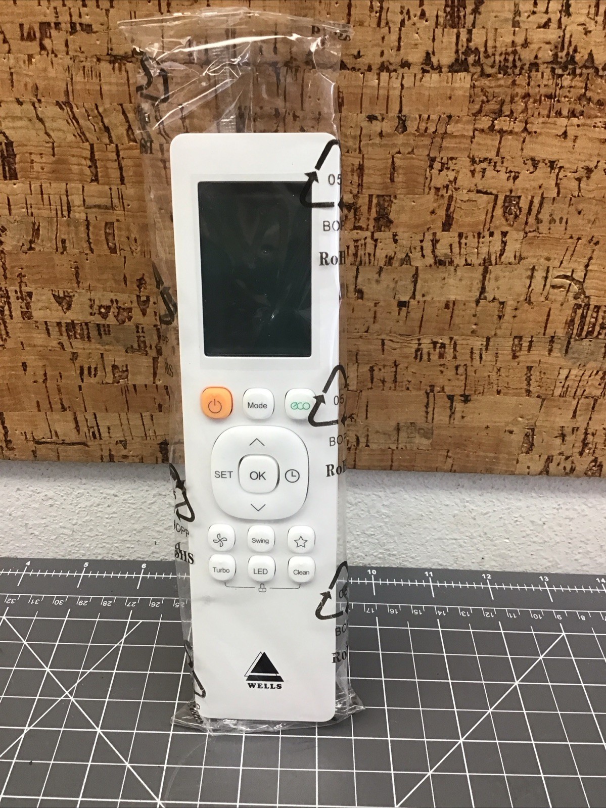 OEM Wells Air Conditioner Remote Control Type: RG10A4(D1)/BGEFU1 New PP-7