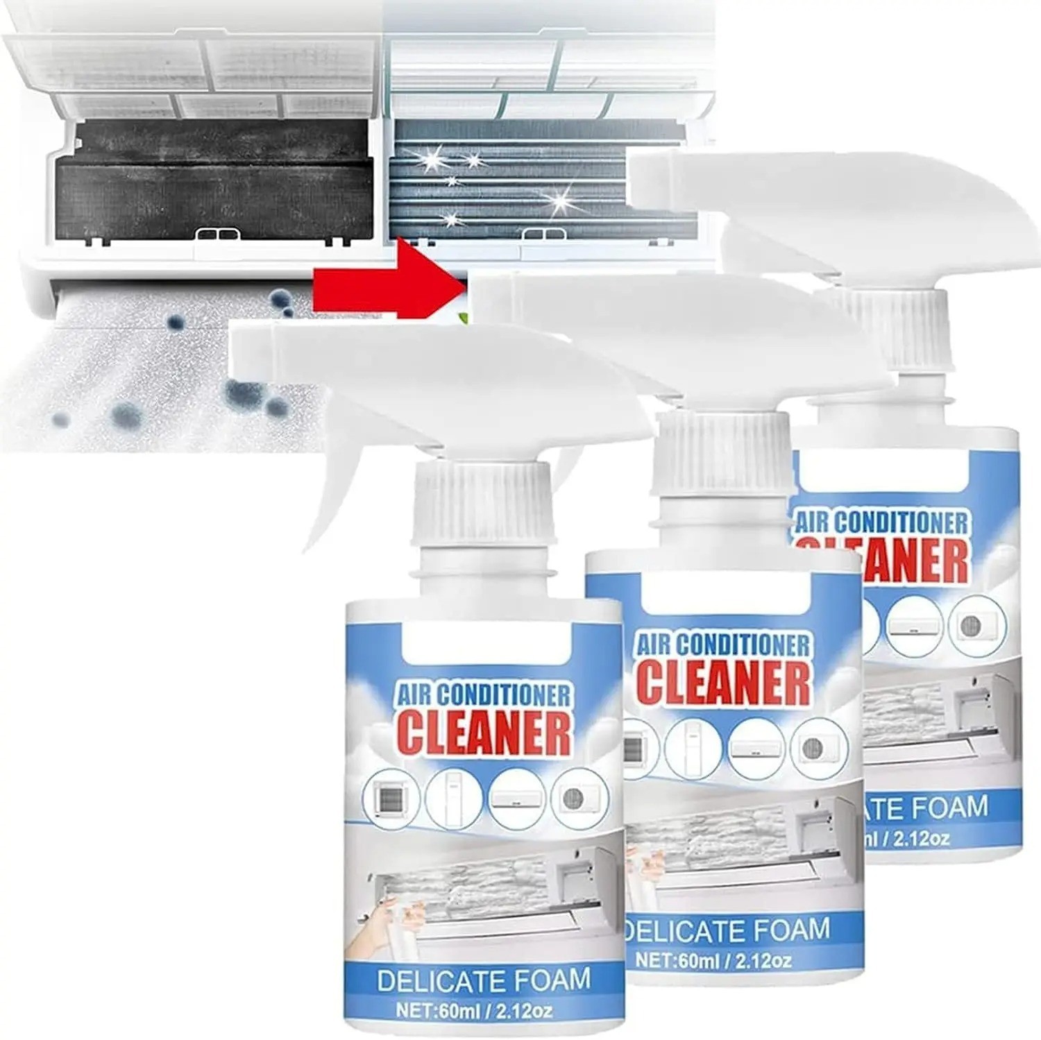 15pc Air Conditioner Cleaning Cover Kit With Clean Tools Waterproof Dust 118cm