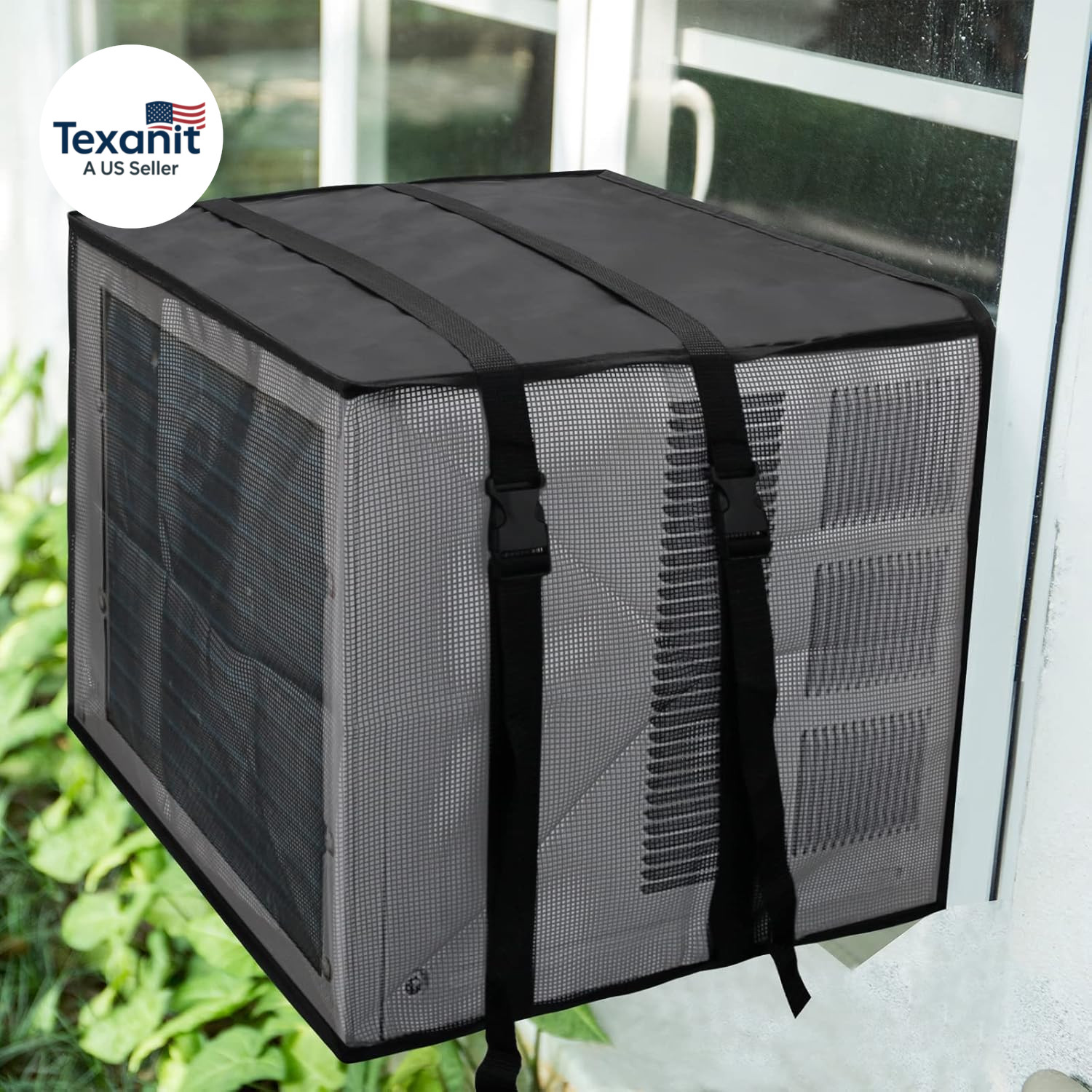 Newest Design Mesh Window Air Conditioner Cover Outdoor, Support Window AC Unit
