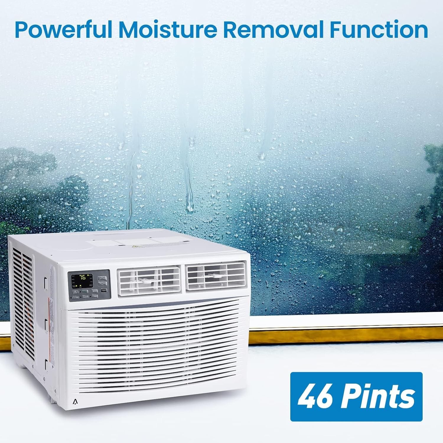 10000 BTU Window Air Conditioner Cooling Fan Remote Control Timer 450 sq.ft US