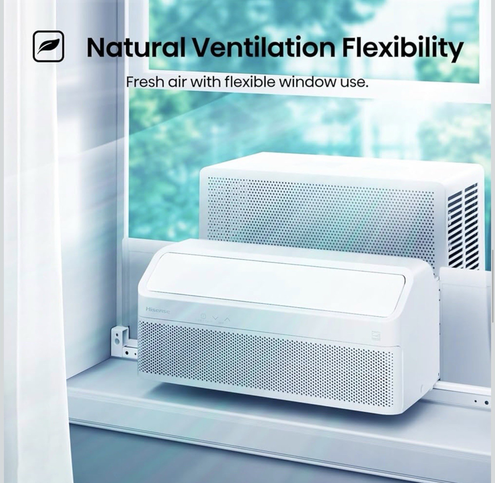 Hisense 10,000 BTU Window Air Conditioner WiFi App Remote Inverter White