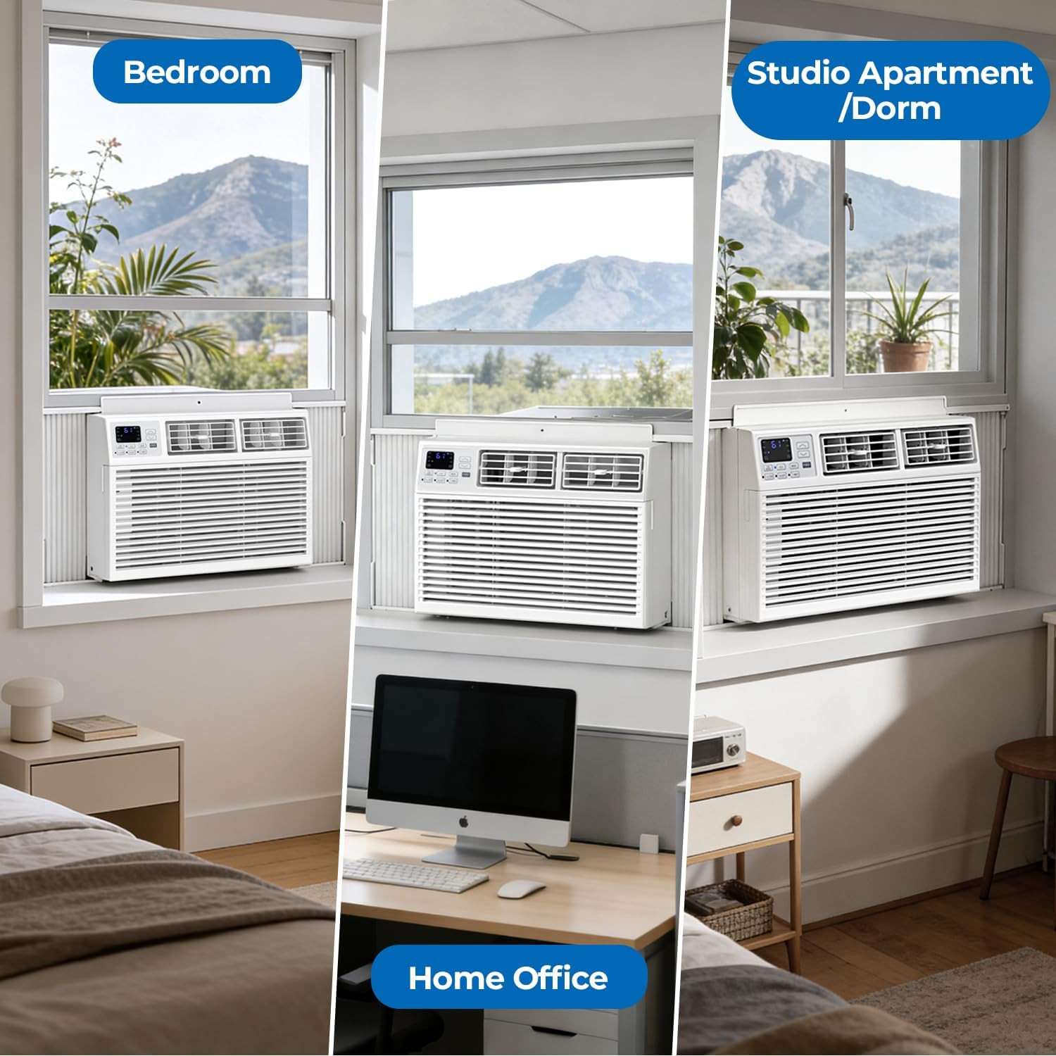 12,000 BTU Window Air Conditioner, 3-In-1 AC Unit with Dehumidifier for Large Ro