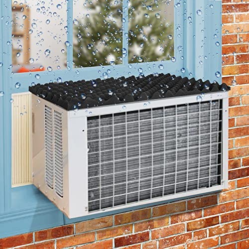 23.6″x16.9″ Air Conditioner Drip Cushion, Window Removable Black-Wave-A