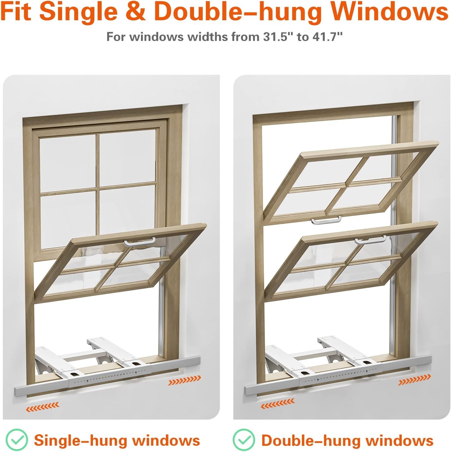 Universal Window Air Conditioner Mounting Support Bracket – Heavy Duty – 200 lbs