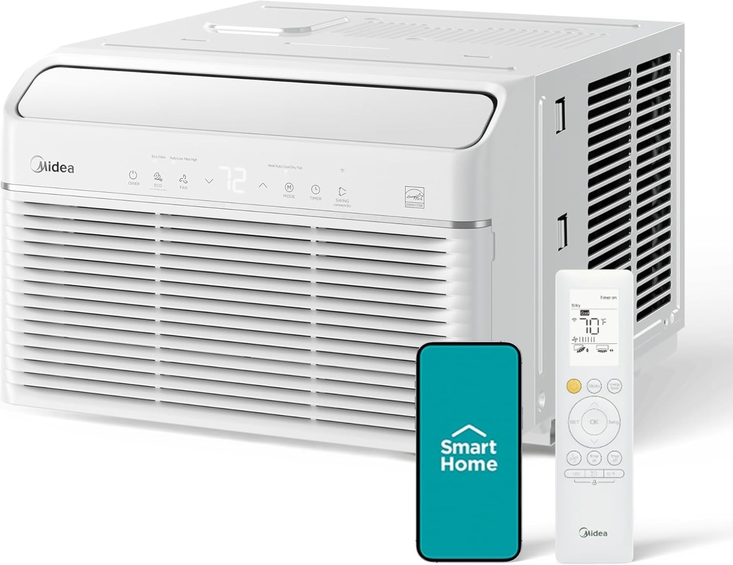 8,000 BTU Smart Inverter Air Conditioner Window Unit with Heat and Dehumidifi…