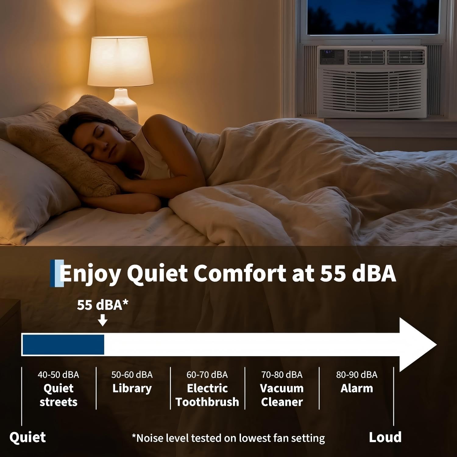 8000 BTU Window Air Conditioner Cools Up to 350 Sq. Ft. with Remote Control