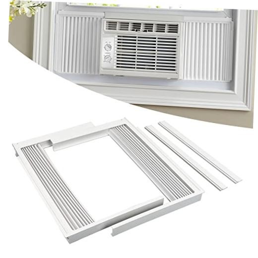 Window Air Conditioner Side Panel with Frame, Fit White, Fit 8,000 BTU Units