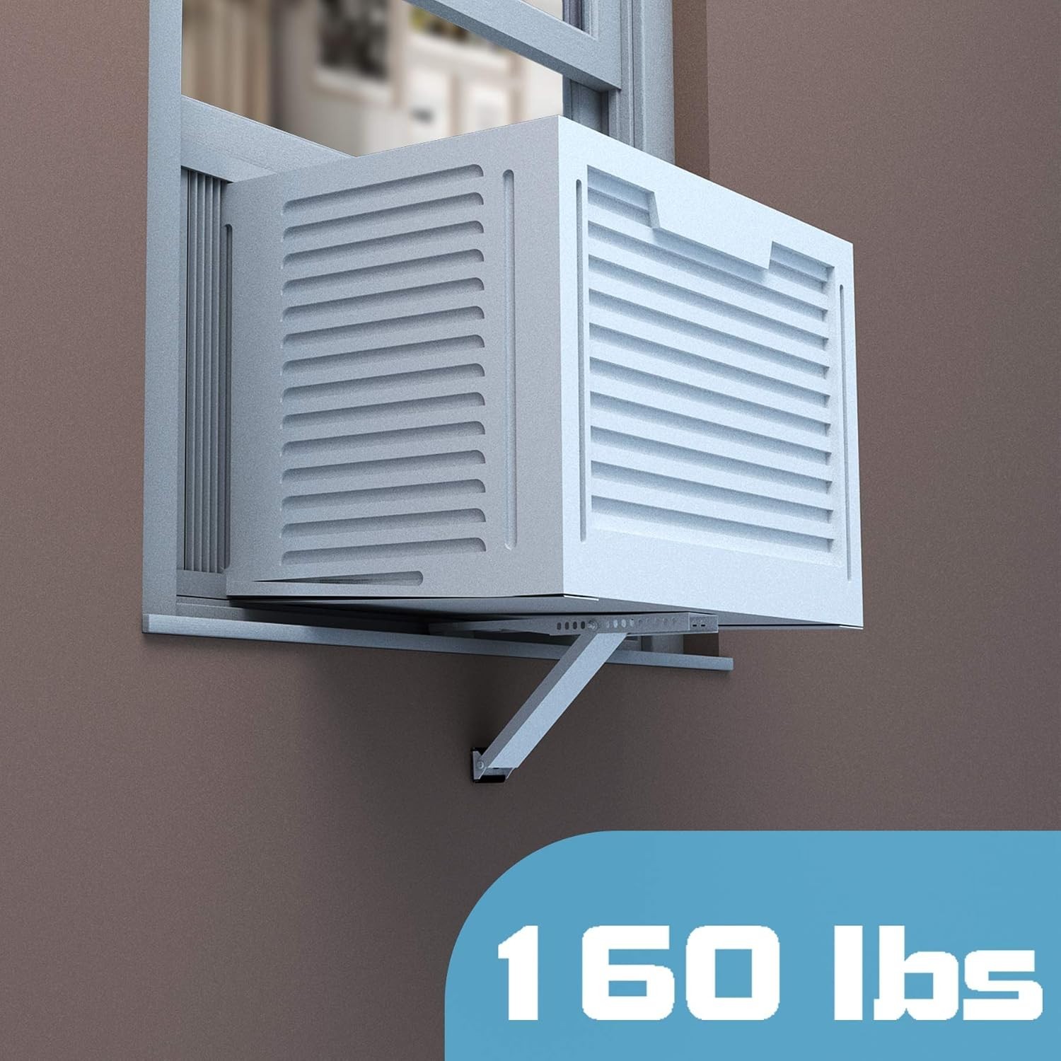 Wall-Mount AC Bracket for 7,000-22,000 BTU Cooling Units – Easy Installation
