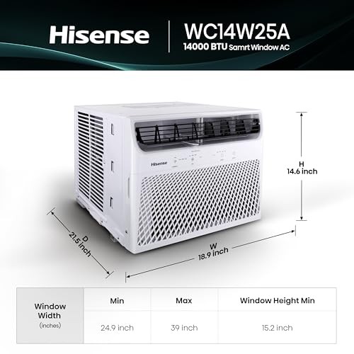Window AC Hisense 14000 BTU Quiet Smart WiFi