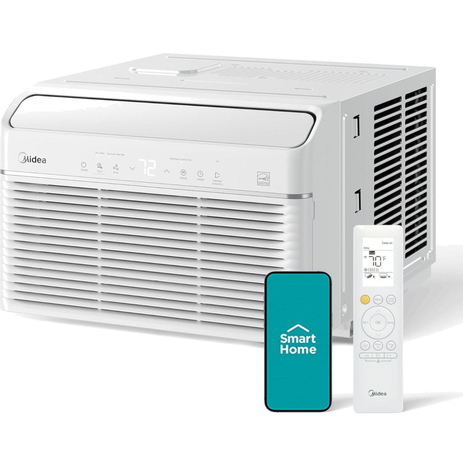 8,000 BTU Smart Inverter Air Conditioner Window Unit with Heat and Dehumidifi…