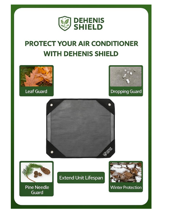 2PC AC Unit Cover Set Outdoor 28x28x32 Waterproof Winter Cover Mesh Top