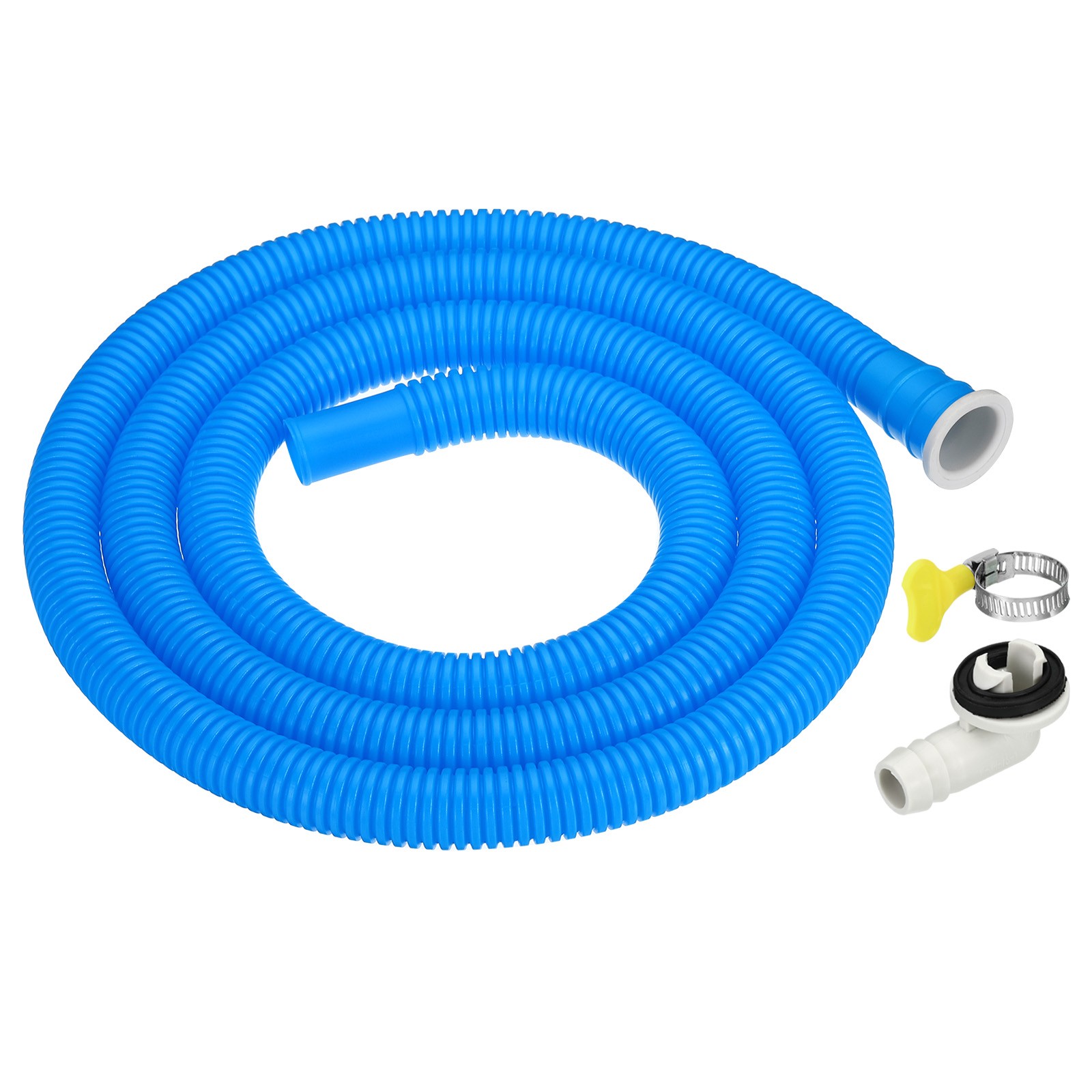 5ft Air Conditioner Drain Hose Kit, Universal Hose with Clamp, Blue