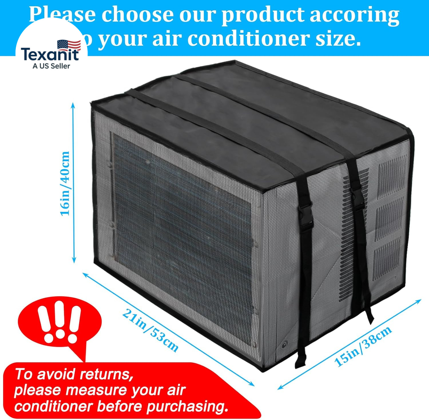 Newest Design Mesh Window Air Conditioner Cover Outdoor, Support Window AC Unit