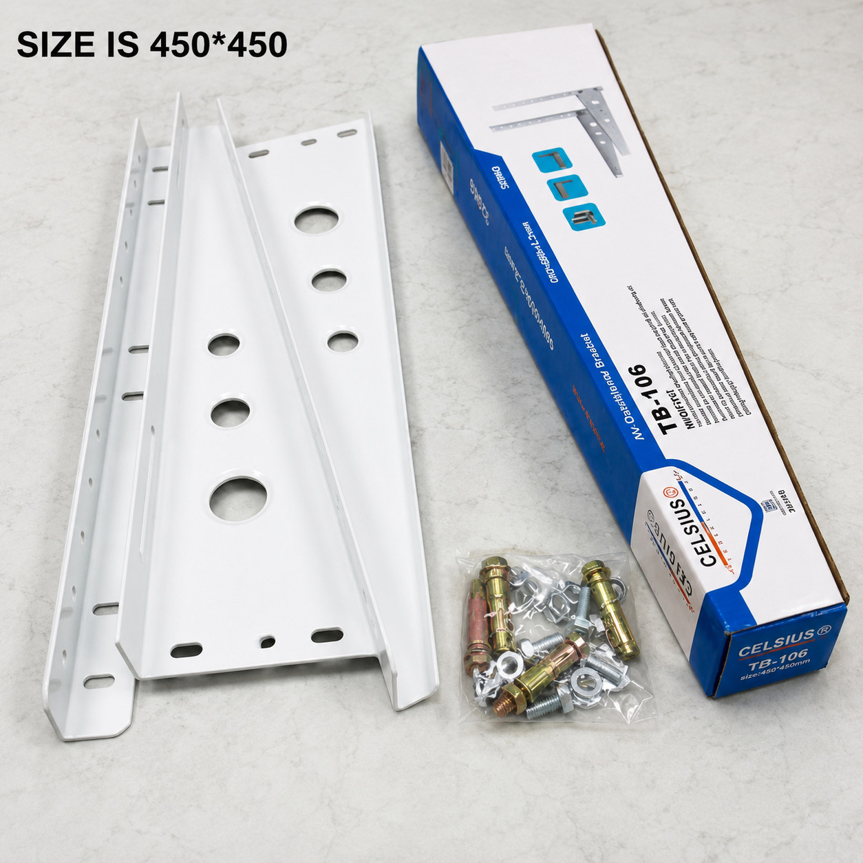 AC Outdoor Unit Wall Mount Bracket Heavy Duty 150KG to 200KG Size 450x450mm