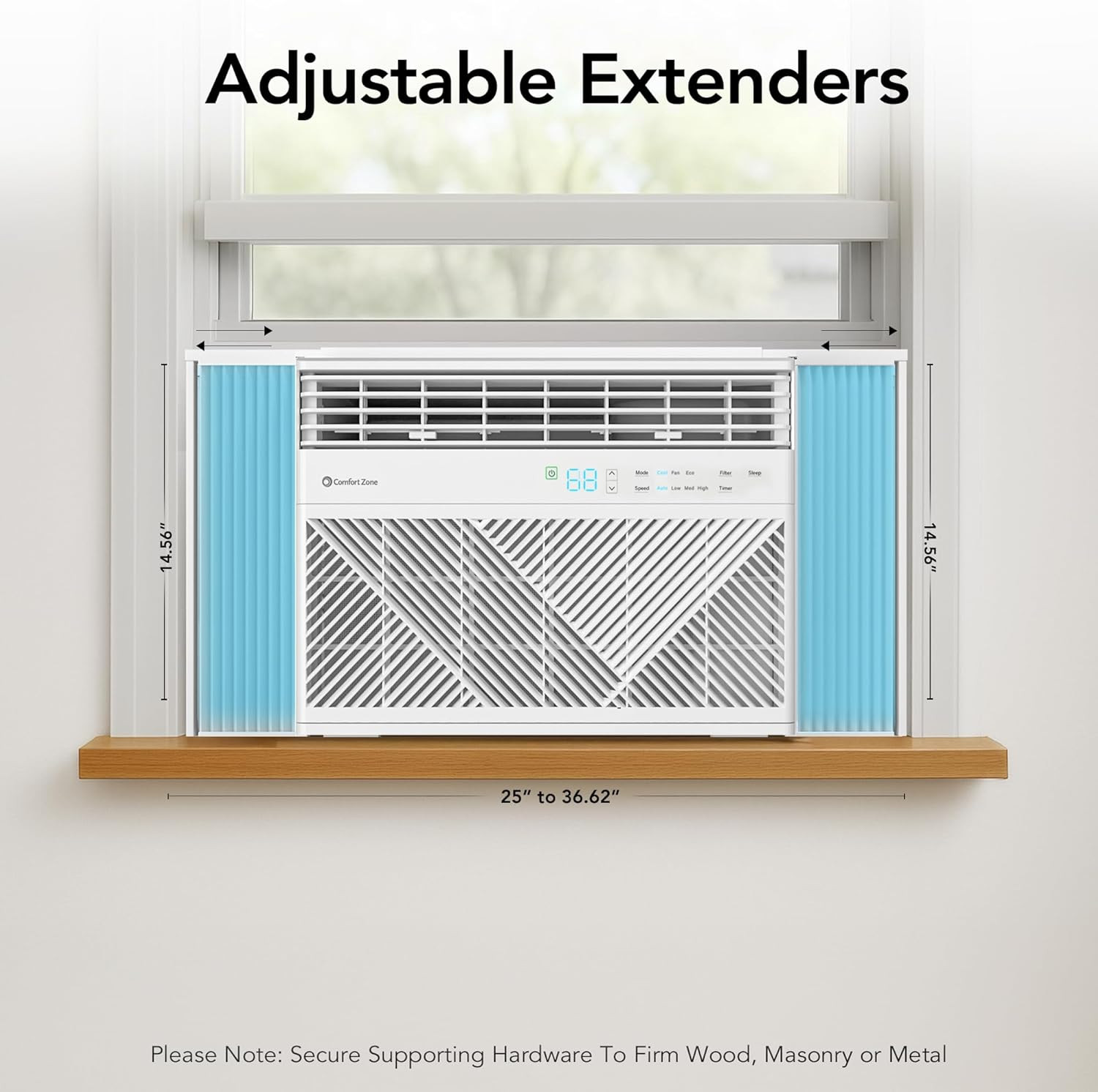Window Mounted Smart Wi-Fi Room Air Conditioner with Remote Control, 12,000 BTU,