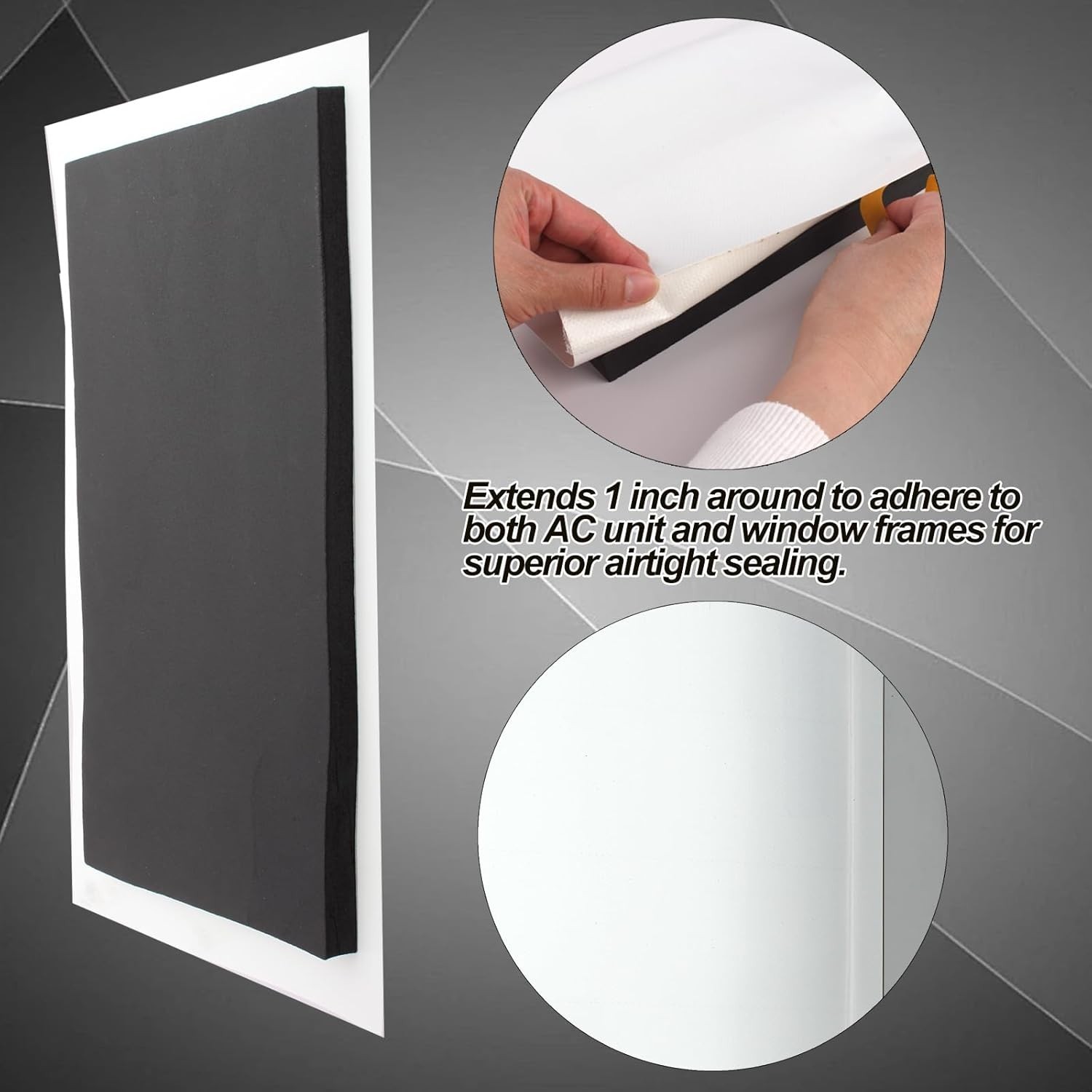 Upgraded Window AC Insulation Kit with PVC Full Edge Enclosure, Window Air Co…