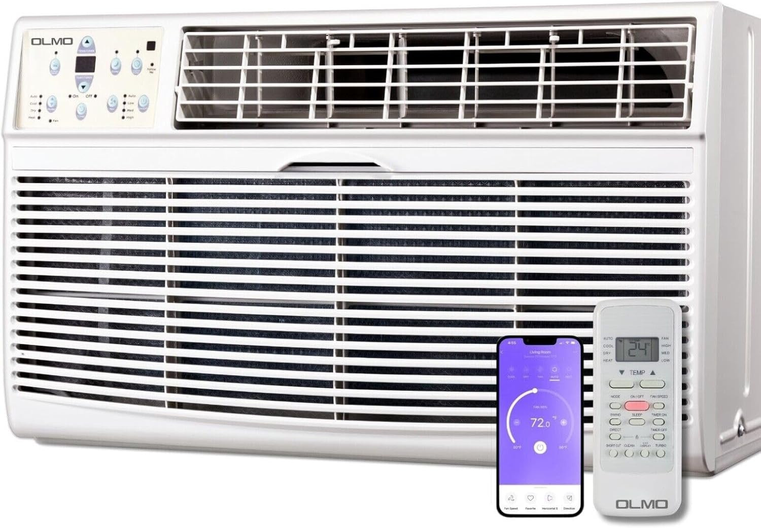 TTW 12,000 Btu 115V Through-The-Wall Air Conditioner with Remote Control and Bui