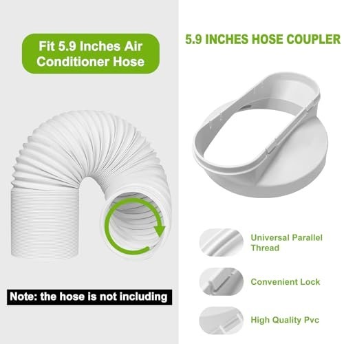 Portable AC Window Vent Kit 17-61 Inch Adjustable Seal for Sliding Windows