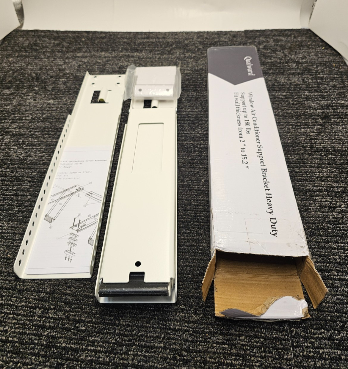 Qualward ACB01B-3 Air Conditioner Bracket Window AC Support Fits Single/Double