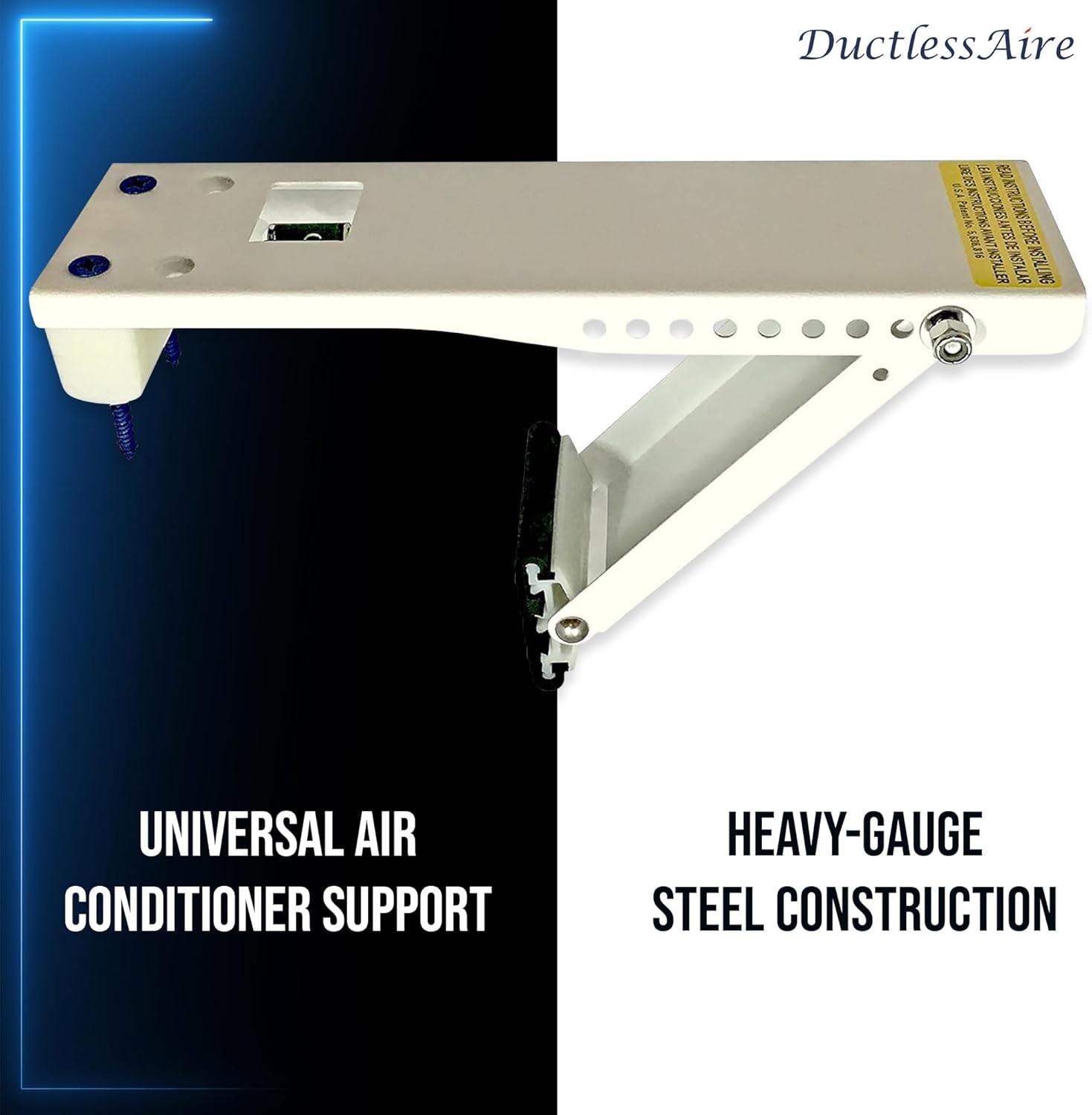 DuctlessAire DA-80 Wall Mount Support Bracket – Heavy Duty Air Conditioner Suppo