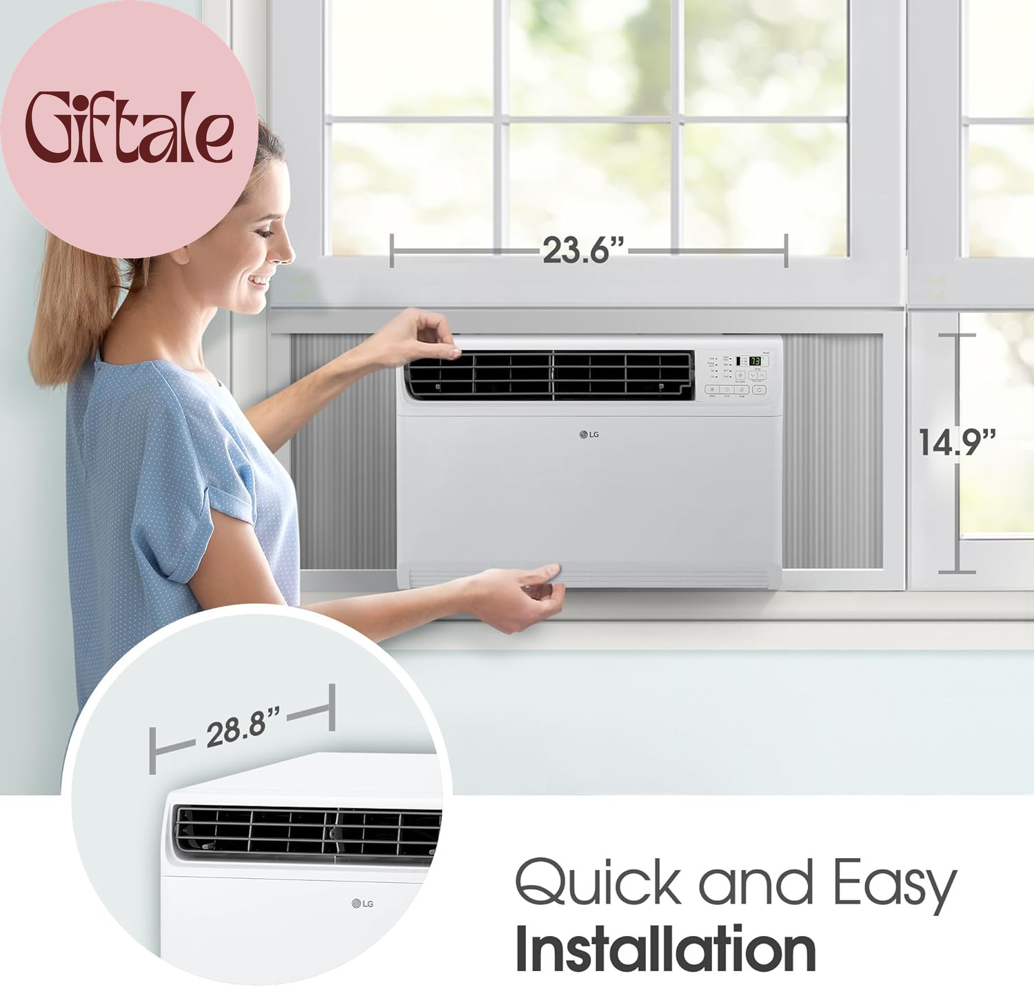 14000 BTU Window Air Conditioner Energy Saving Dual Inverter Remote Control Wifi