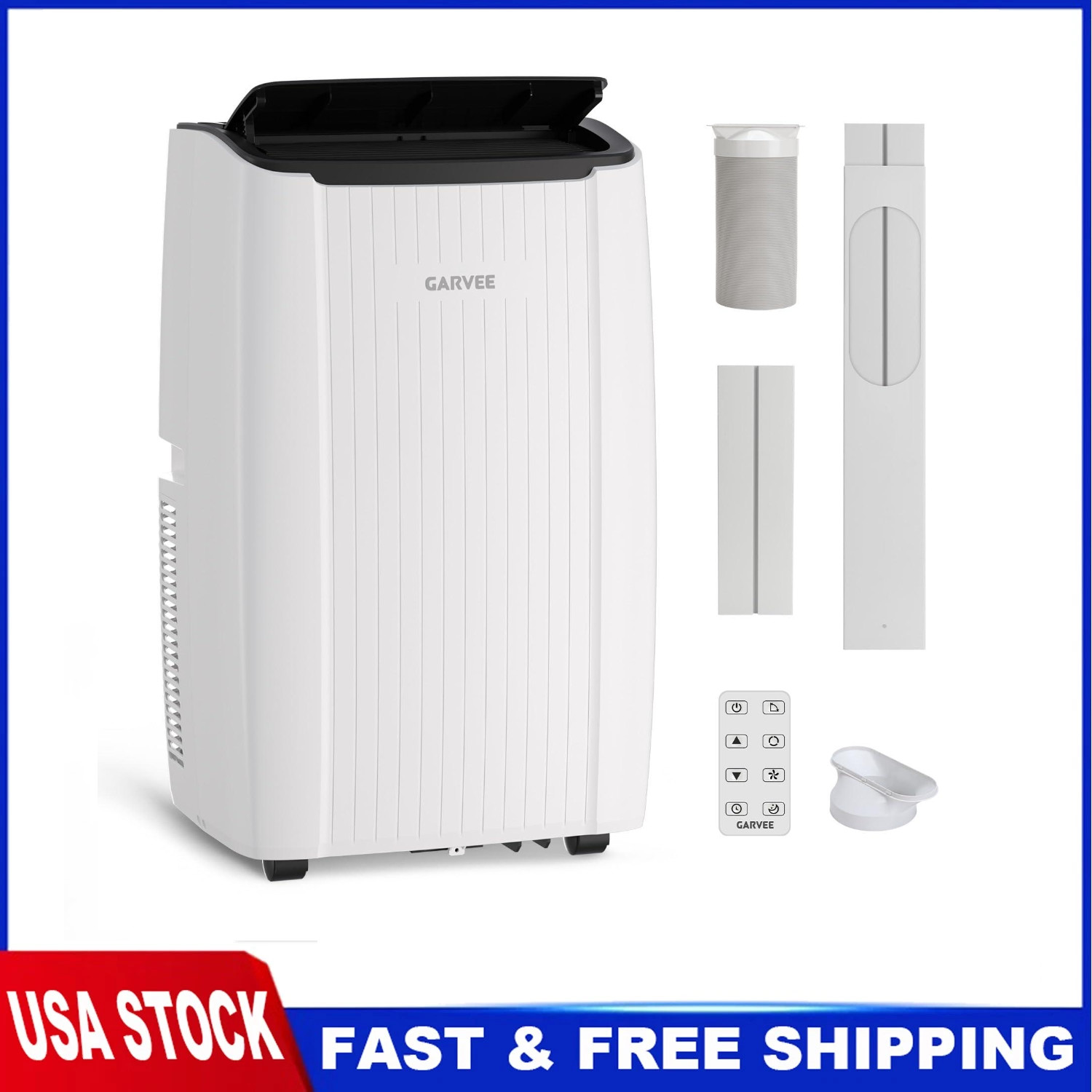 GARVEE 12000 BTU Portable Air Conditioner AC Unit with Fan & Dehumidifier Remote
