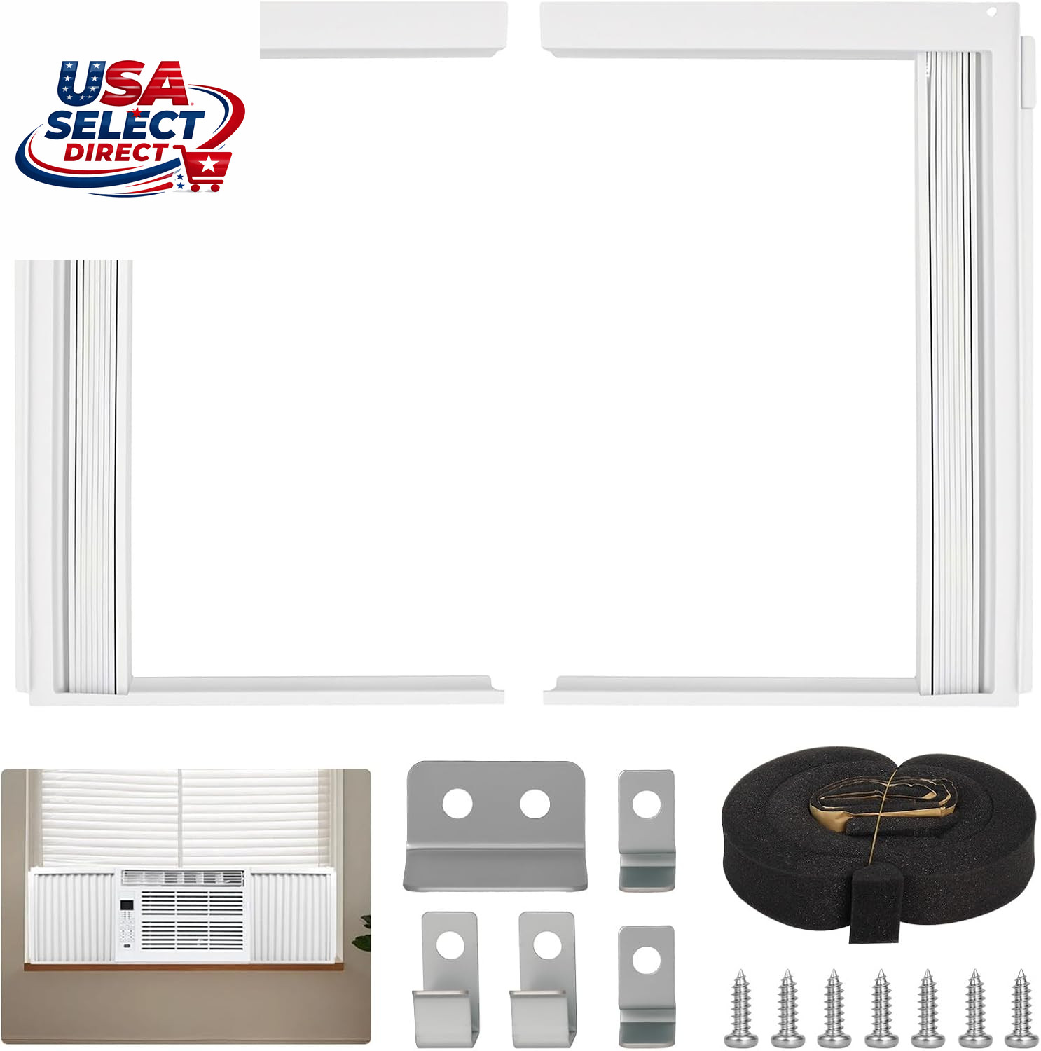 Adjustable AC Insulation Side Panels for 10000 BTU Window Units