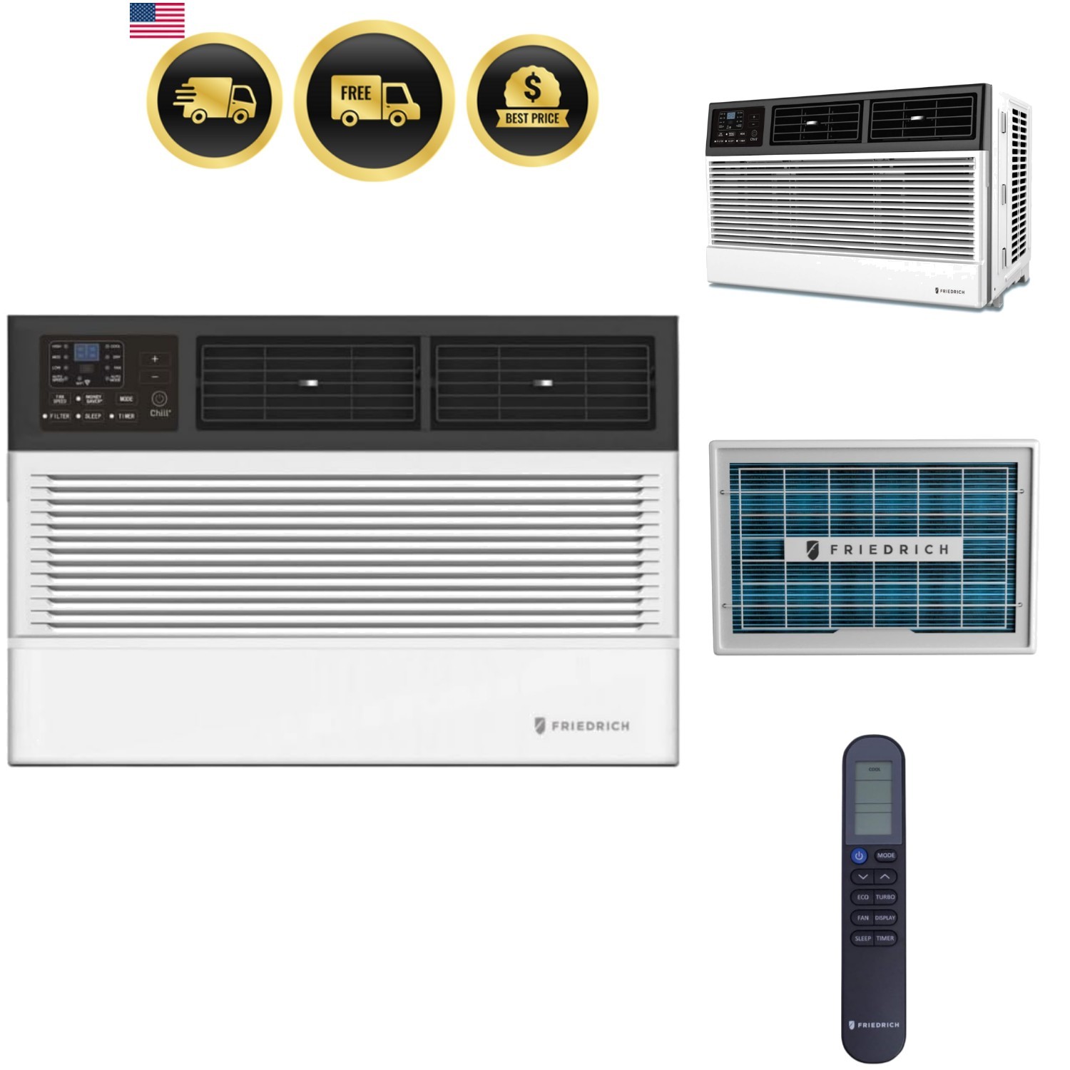 Chill Premier 10,000 BTU 115v Cooling Only Window & Wall Unit Renewed