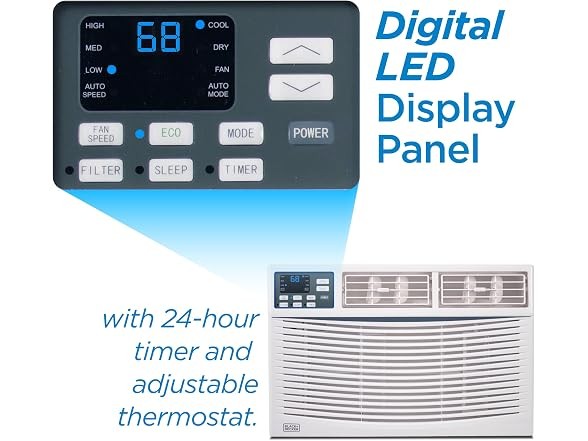 BLACK+DECKER BWAC08WTB 8,000 BTU Window AC