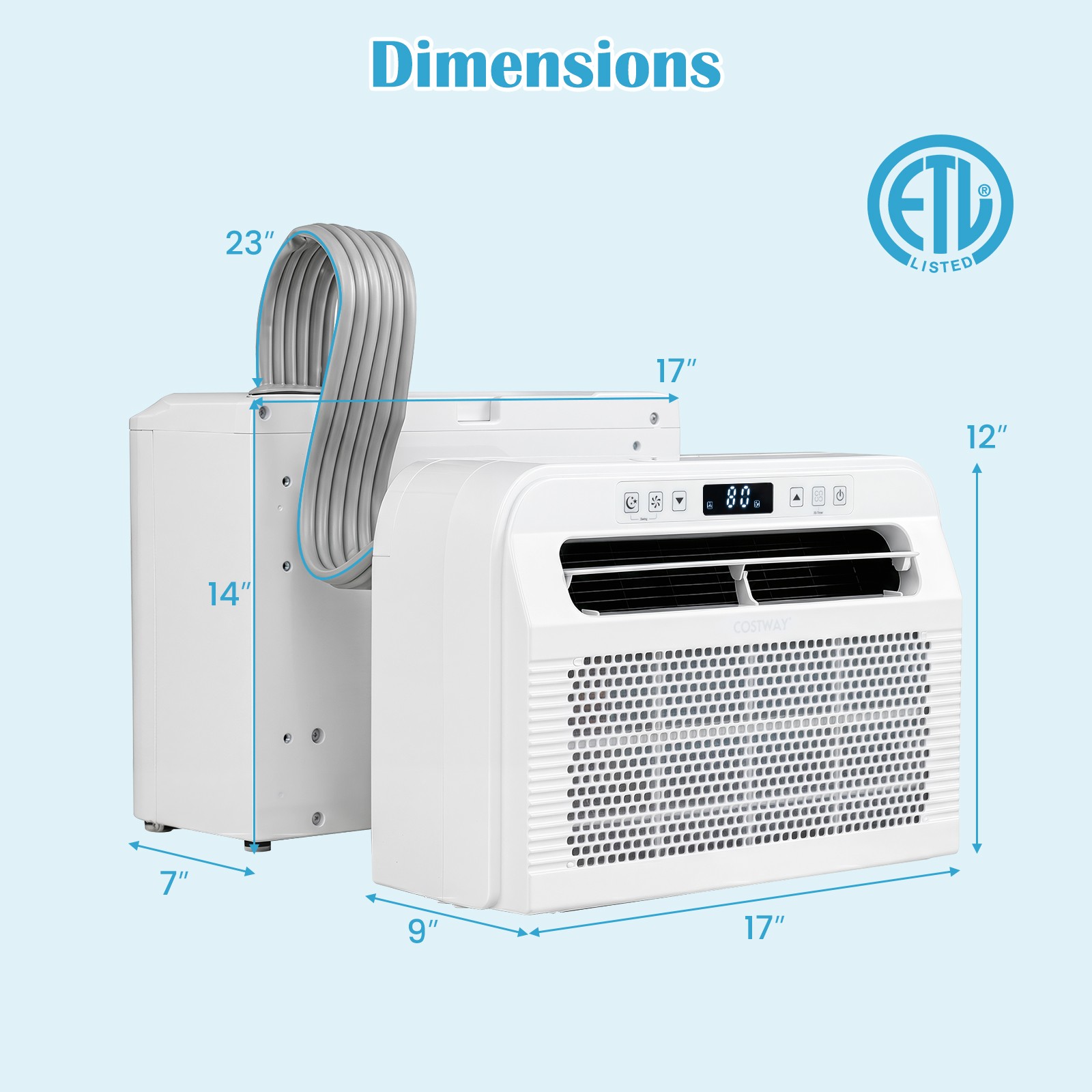 RV Window Air Conditioner, 6500 BTU Window AC Unit w/ WiFi APP Voice Control