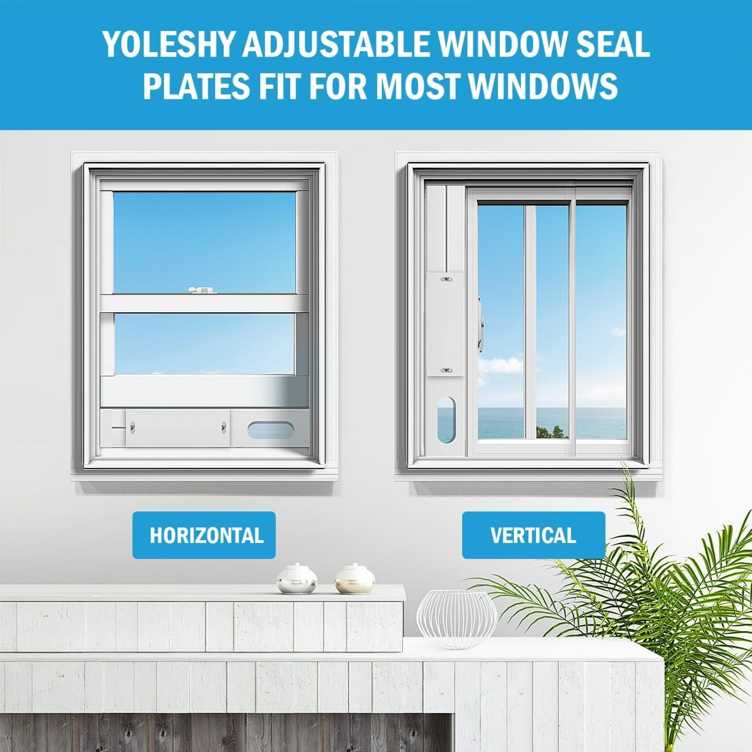 Portable Air Conditioner Window Kit with Coupler Adjustable Window Seal for A…