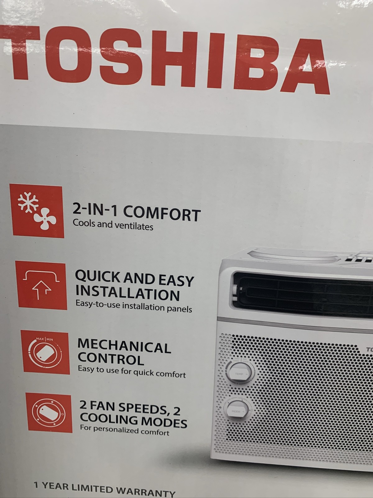 Toshiba 5000 BTU 115V Window AC RAC-WK0512CMRU White