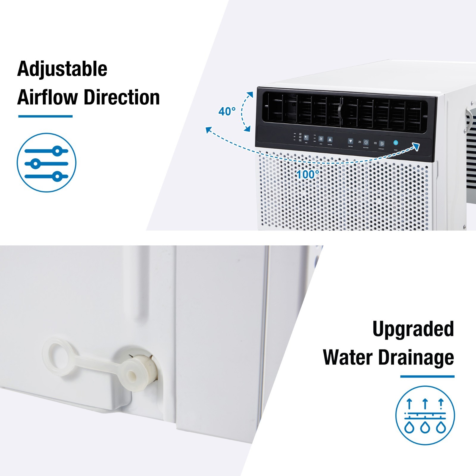 12000 BTU Window Air Conditioner, Energy-Saving Window AC Unit, U-Shaped AC Unit